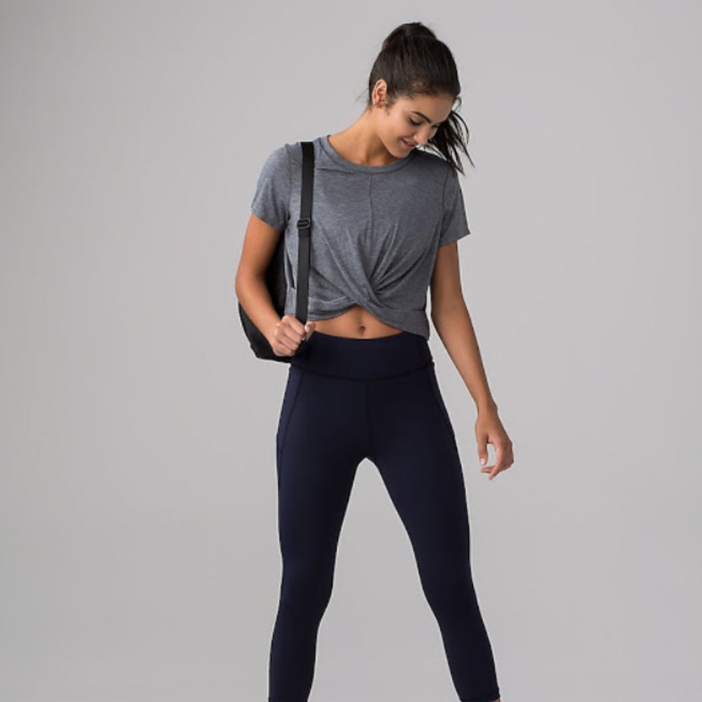 LULULEMON Intended Crop Tee - PINK Size 6